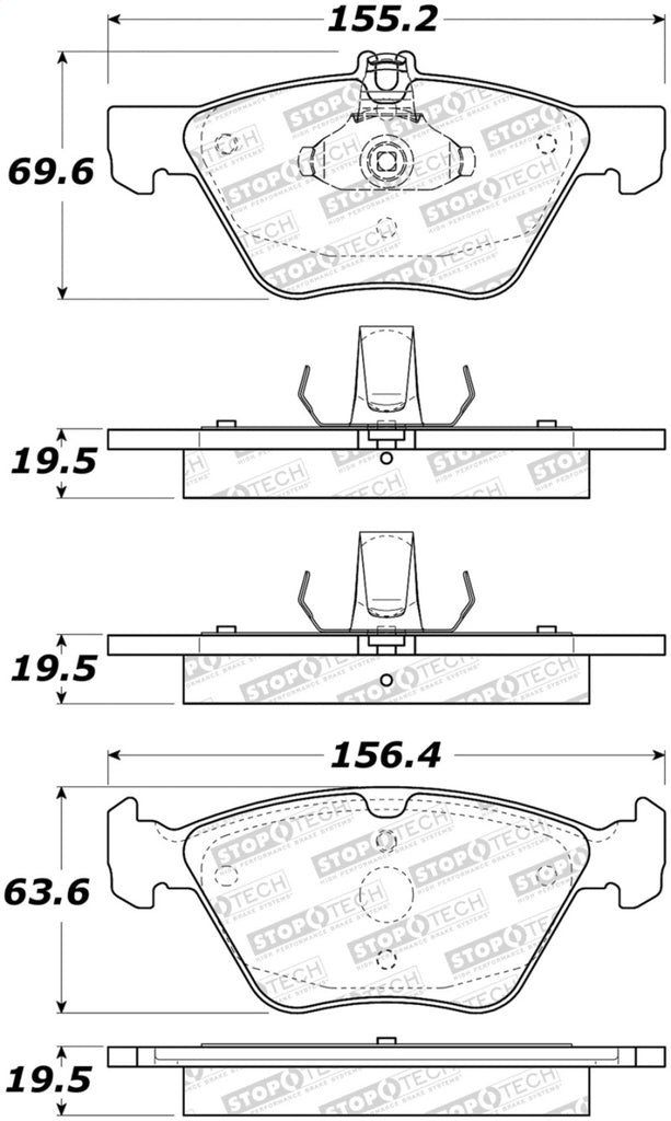 StopTech Premium Ceramic Brake Pads - 308.08531