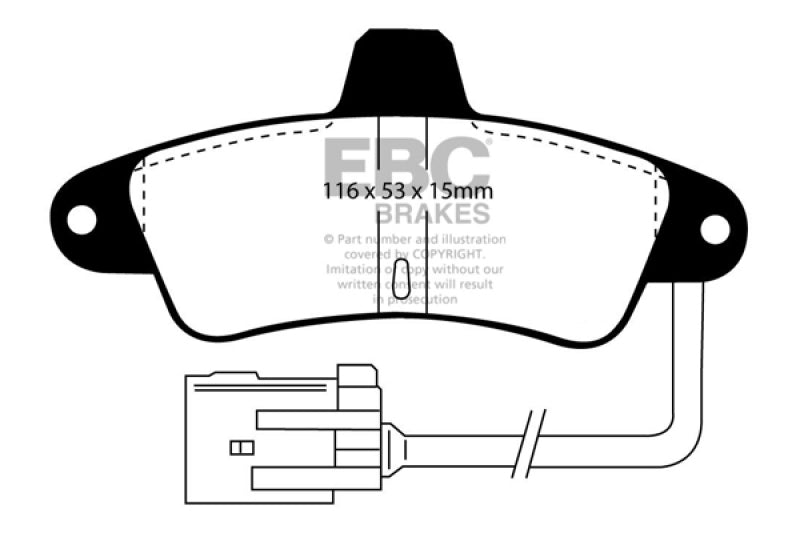 EBC RedStuff Rear Brake Pads - DP3965C EBC