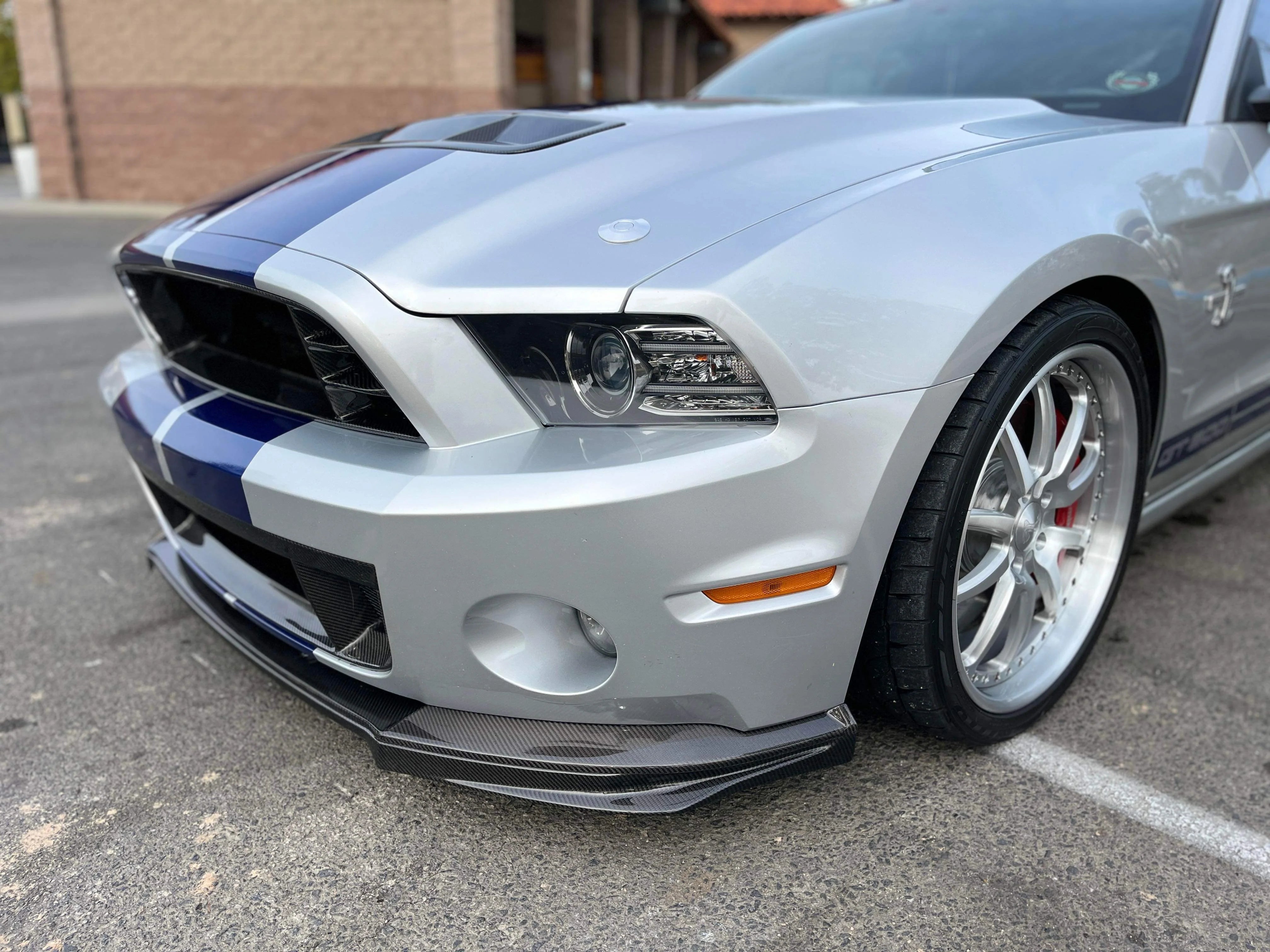 Anderson Composites 2010 - 2014 Mustang Shelby GT500 Type-OE Carbon Fiber Front Lip - AC-FL1213FDGT-OE