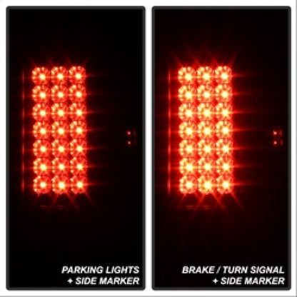 Spyder Ford F150 side 97-03/F250 Super Duty 99-07 LED Tail Lights Blk Smke ALT-YD-FF15097-LED-BSM SPYDER