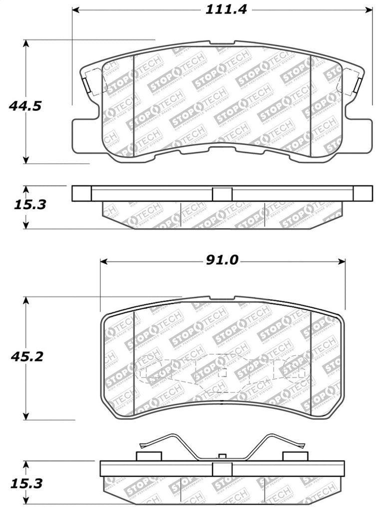 StopTech Street Disc Brake Pads - 305.08680