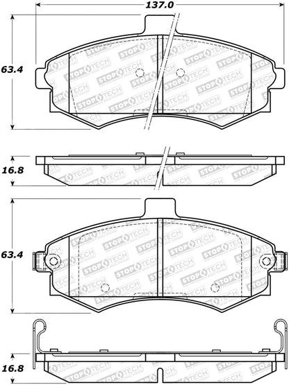 StopTech Premium Ceramic Brake Pads - 308.09410 Stoptech
