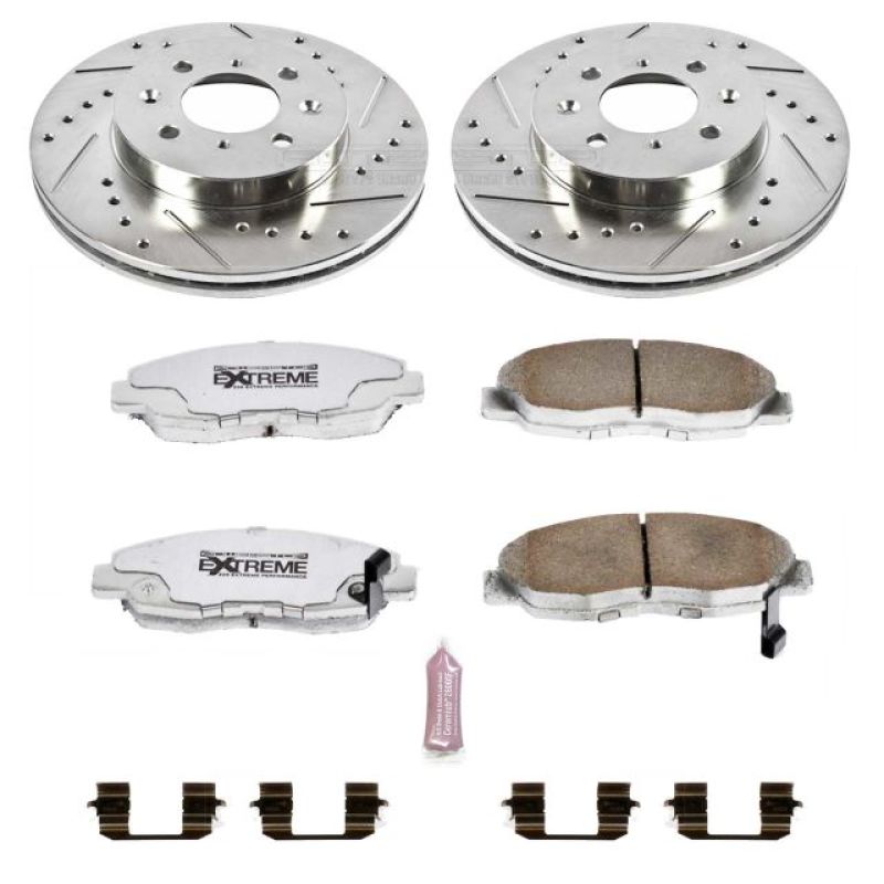 Power Stop 96-05 Honda Civic Front Z26 Street Warrior Brake Kit PowerStop