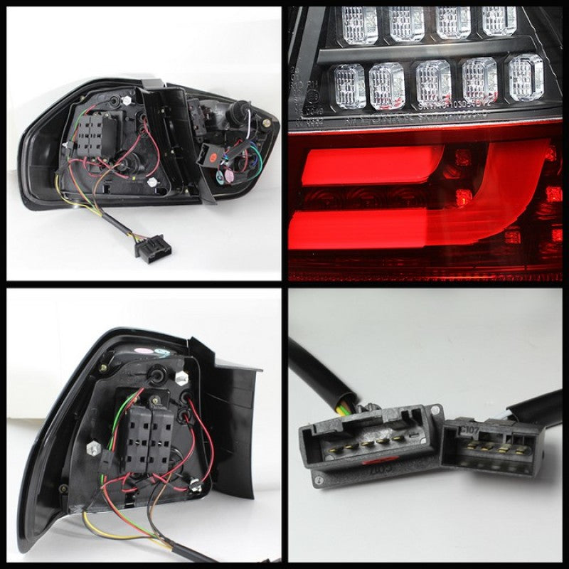 Spyder BMW E90 3-Series 06-08 4Dr LED Indicator LED Tail Lights Blk ALT-YD-BE9006-LBLED-G2-BK SPYDER