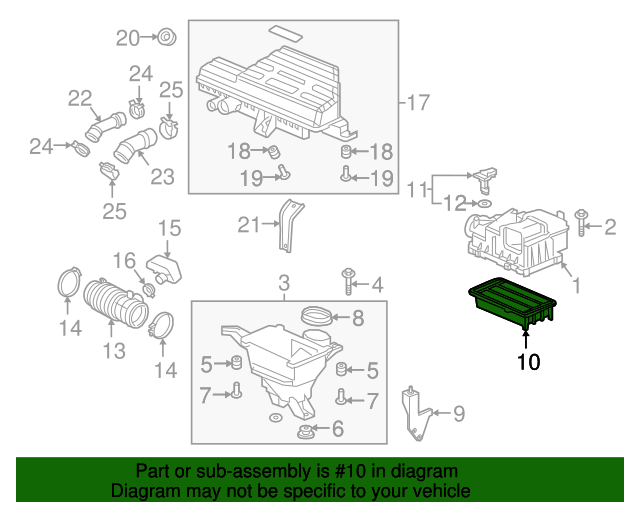 OEM Honda Air Filter (17220-5AA-A00) X1