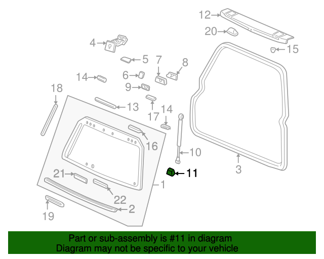 OEM Honda Civic/CR-V Hatchback Strut Hardware (90106-SR3-000) X2