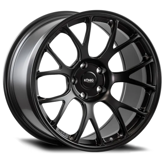 Konig Forged F1M 18X8.5 5X114.3 ET35 Satin Black Knurled Bead Konig