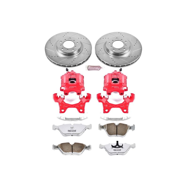 Power Stop 95-99 BMW M3 Front Z26 Street Warrior Brake Kit w/Calipers PowerStop