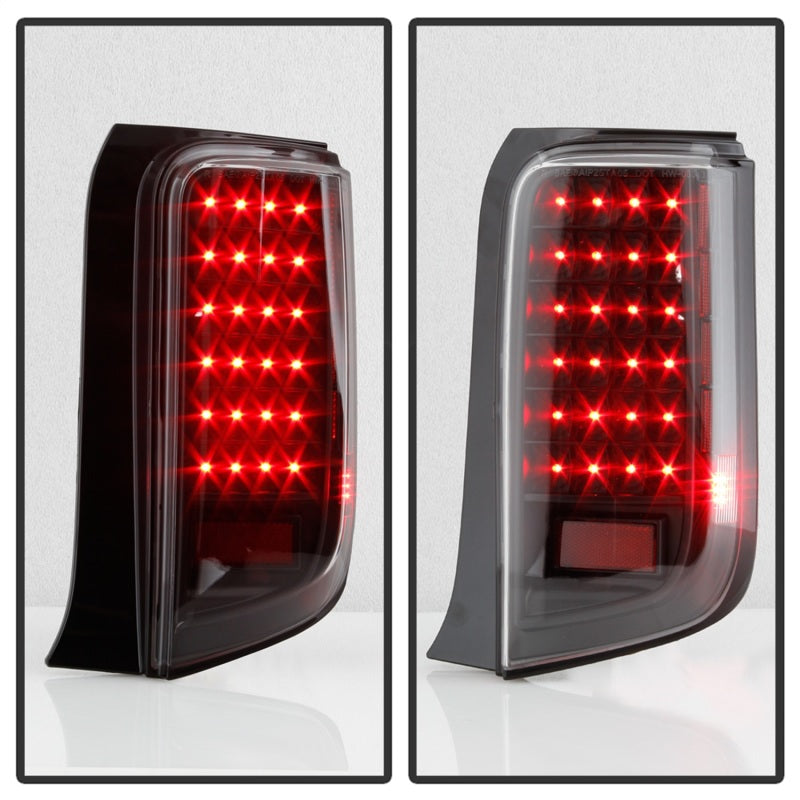 Xtune Scion Xb 08-10 LED Tail Lights Black ALT-ON-TSXB08-LED-BK SPYDER