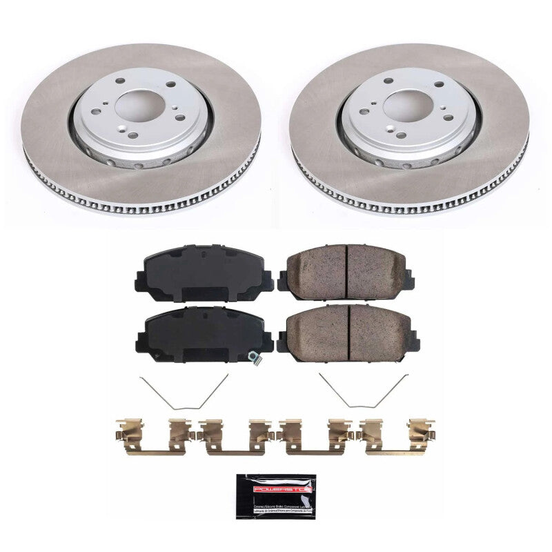 Power Stop 17-20 Honda Civic Front Semi-Coated Rotor Kit PowerStop