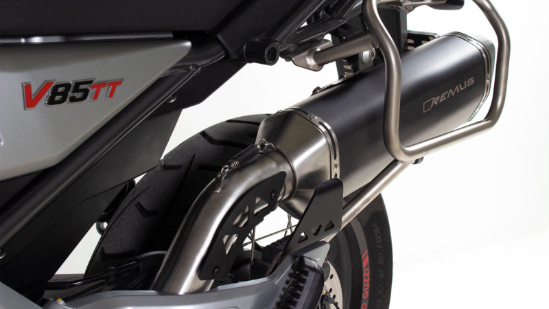 Remus 2019 Moto Guzzi V85 TT Black Hawk Black Slip On Remus