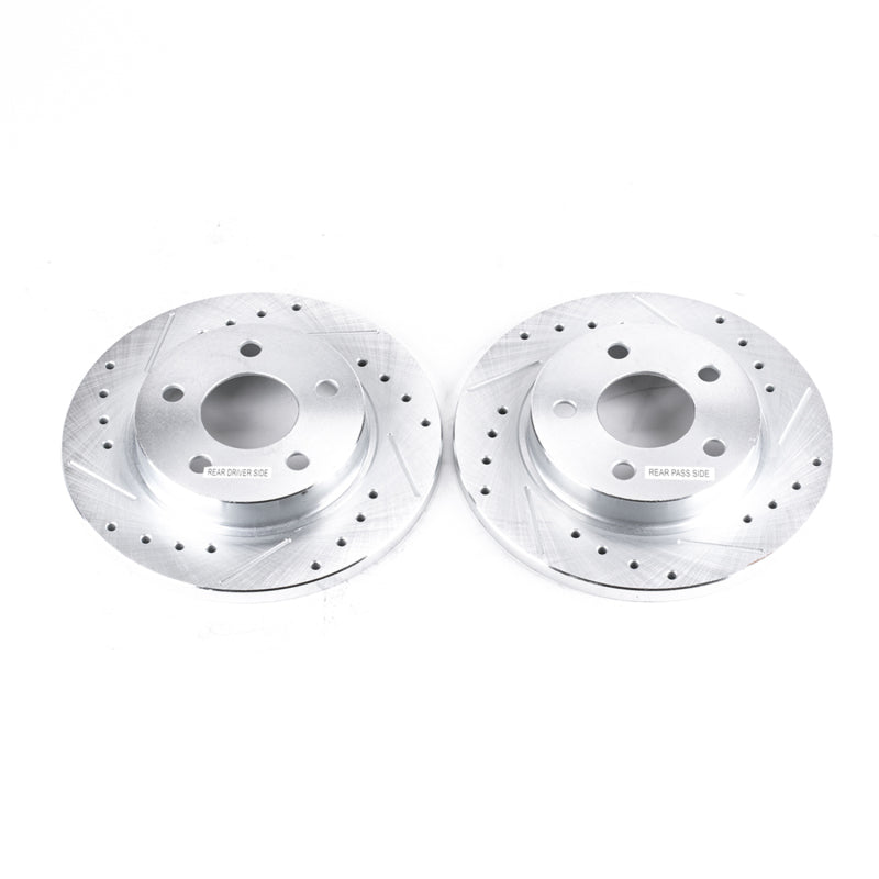 Power Stop 93-05 Ford Taurus Rear Evolution Drilled & Slotted Rotors - Pair PowerStop