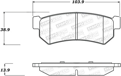 StopTech Premium Ceramic Front Brake Pads - 308.13150 Stoptech
