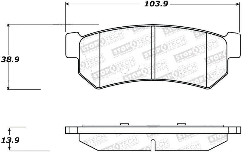 StopTech Premium Ceramic Front Brake Pads - 308.13150