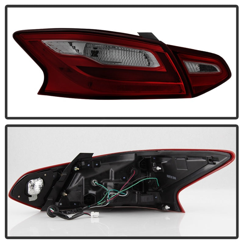 xTune 16-18 Nissan Altima 4DR OEM Tail Light - Red Smoke (ALT-JH-NA16-4D-RSM) SPYDER