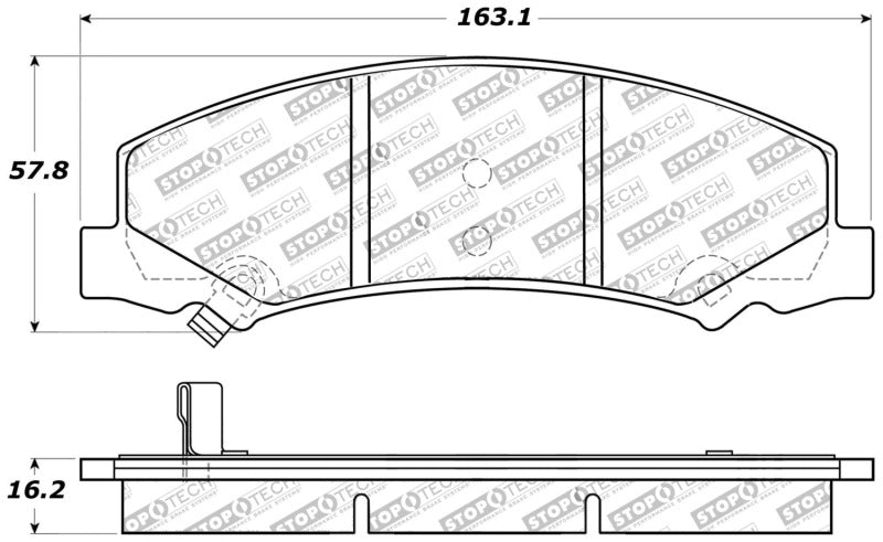StopTech Sport Brake Pads w/Shims and Hardware - Rear Stoptech