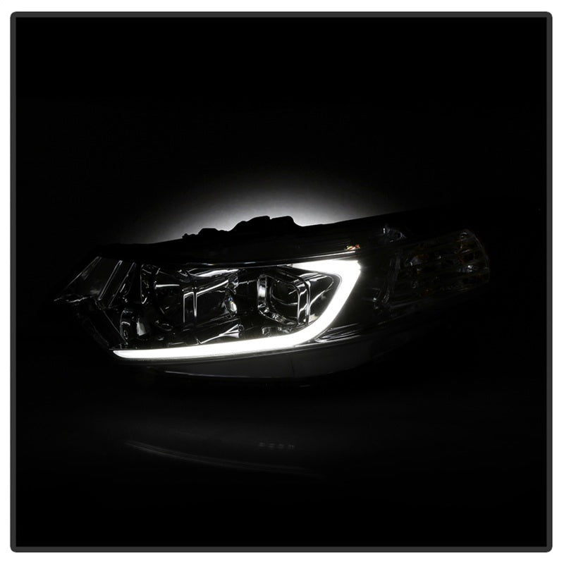 xTune 09-14 Acura TSX Projector Headlights - Light Bar DRL - Chrome (PRO-JH-ATSX09-LB-C) SPYDER