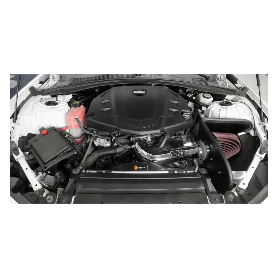 K&N 16-17 Chevy Camaro 3.6L Silver Typhoon Short Ram Intake