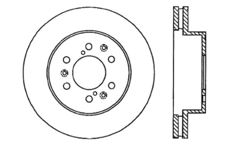 StopTech 07-11 GM Silverado 1500 Drilled Right Front Cryo Rotor Stoptech