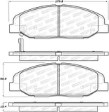 StopTech Premium Ceramic Front Brake Pads - 308.13320