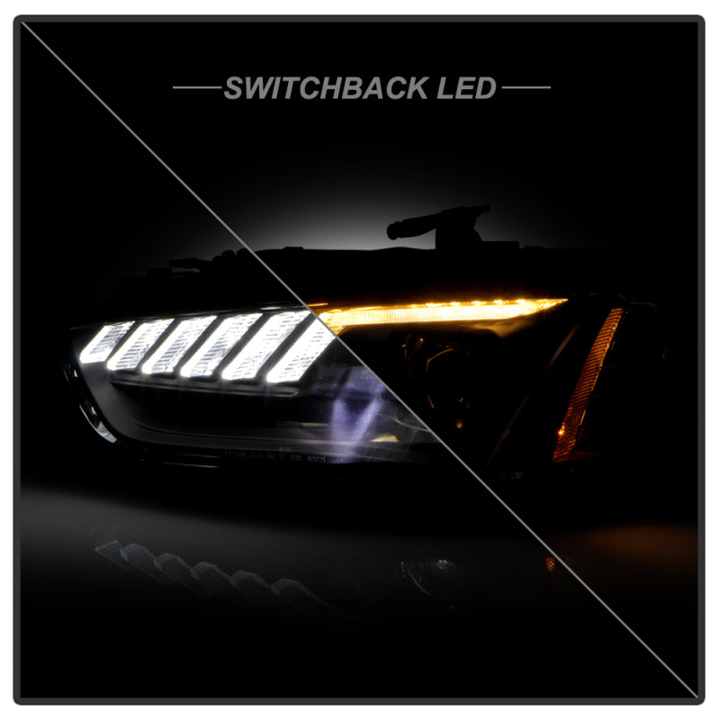 Spyder 13-16 Audi A4/S4 Halogen Model Only Projector Headlights - Black PRO-YD-AA413HALSI-BK SPYDER