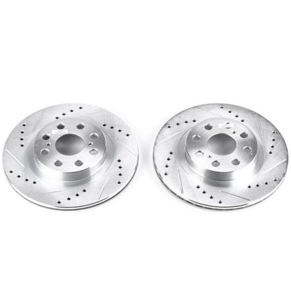 Power Stop 00-05 Toyota MR2 Spyder Rear Evolution Drilled & Slotted Rotors - Pair PowerStop