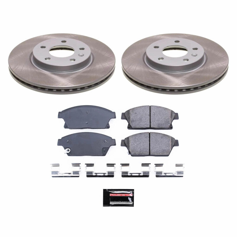 Power Stop 11-15 Chevrolet Volt Front Semi-Coated Rotor Kit PowerStop