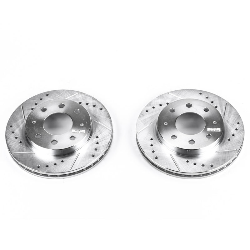 Power Stop 91-93 Eagle GTX Front Evolution Drilled & Slotted Rotors - Pair PowerStop