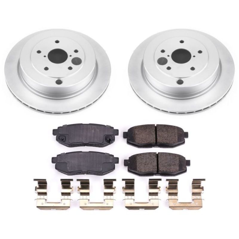 Power Stop 06-07 Subaru B9 Tribeca Rear Z17 Evolution Geomet Coated Brake Kit PowerStop