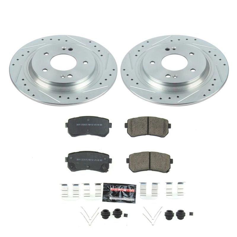 Power Stop 18-19 Hyundai Kona Rear Z23 Evolution Sport Brake Kit PowerStop
