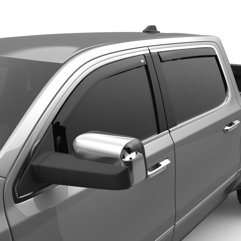 EGR 2019 Dodge Ram 1500 Crew Cab SlimLine In-Channel Window Visors Set of 4 - Dark Smoke EGR