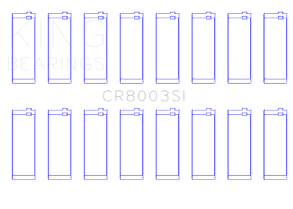 King Engine Bearings Gmc 281 (Size +0.50mm) Connecting Rod Bearing Set