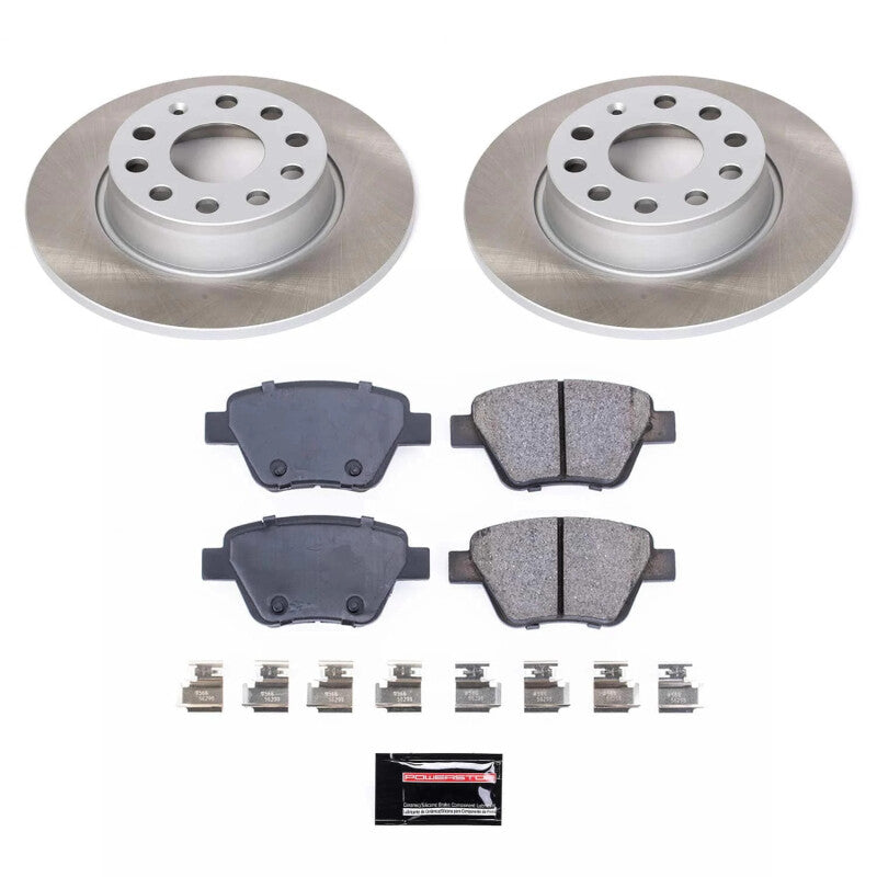 Power Stop 12-15 Volkswagen Passat Rear Semi-Coated Rotor Kit PowerStop