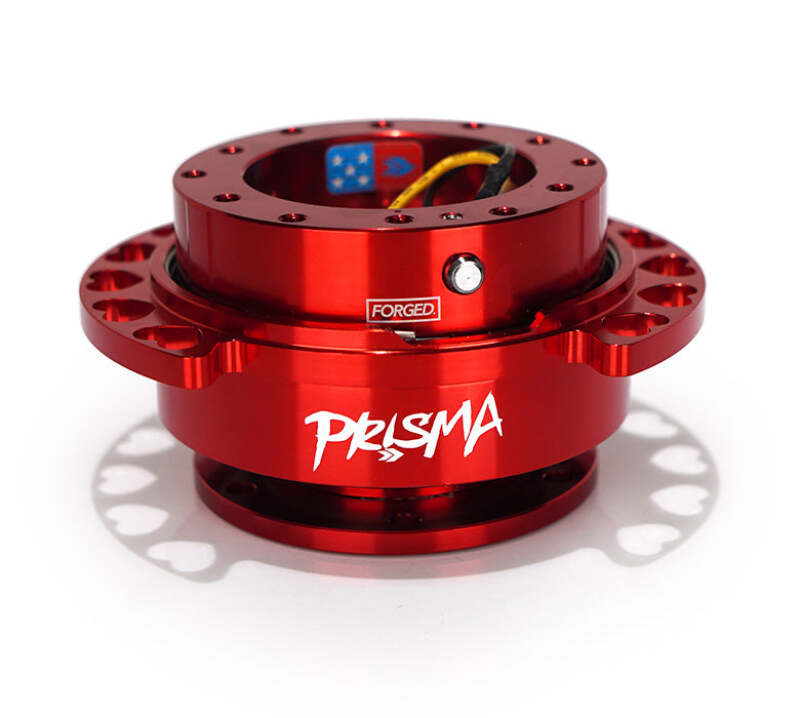 NRG Quick Release Kit - Red Body/ Red Heart Cutout Ring - SRK-222RD-RD