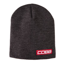 Load image into Gallery viewer, COBB Tuning Bar Logo Knit Beanie - Gray w/Red Logo 8in. Tall OS CO-BEANIERED