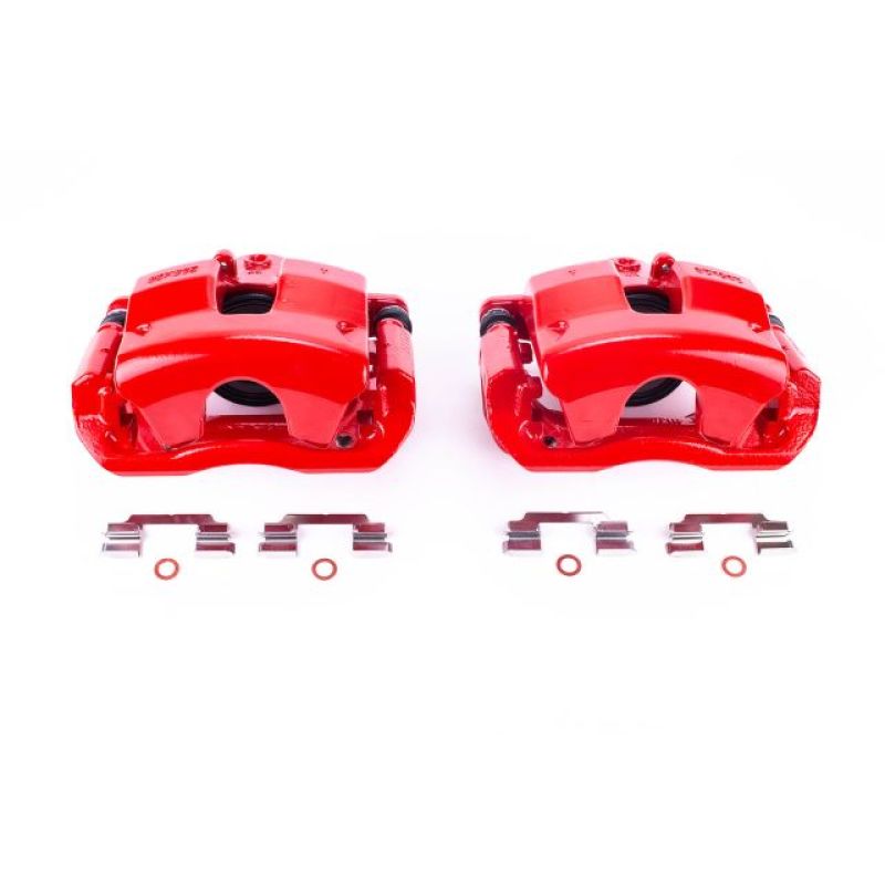 Power Stop 09-12 Mercedes-Benz C300 Front Red Calipers w/Brackets - Pair PowerStop