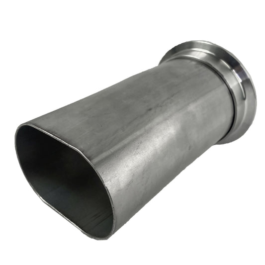 Granatelli 3.0in Round to 3.0in Oval Exhaust Adapter w/V-Band Granatelli Motor Sports