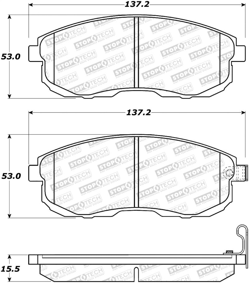 StopTech Premium Ceramic Brake Pads - 308.08152