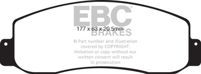 EBC Ultimax2 Front Brake Pads - UD1069 EBC