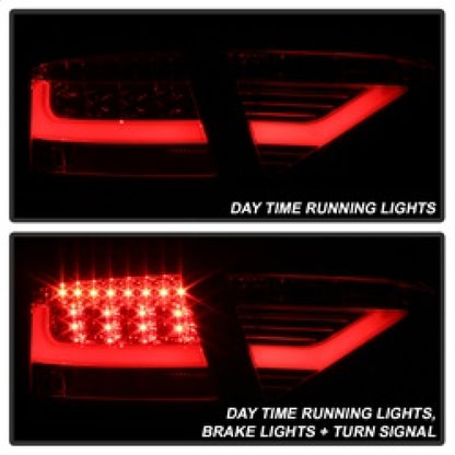 Spyder 08-12 Audi A5 LED Tail Lights - Red Clear ALT-YD-AA508V2-LED-RC SPYDER