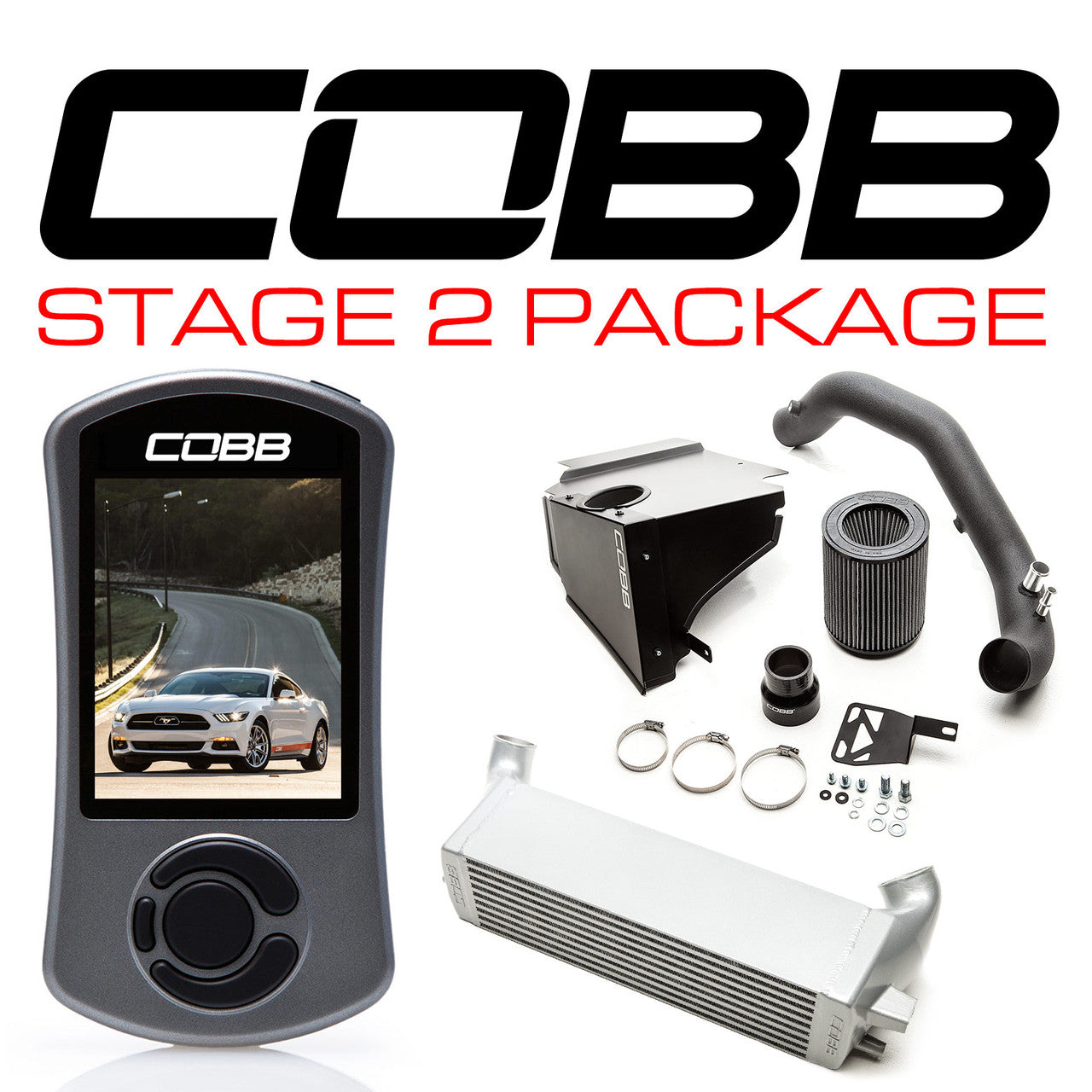 COBB 15-17 Ford Mustang Ecoboost Stage 2 Power Pack with V3 6M1X02