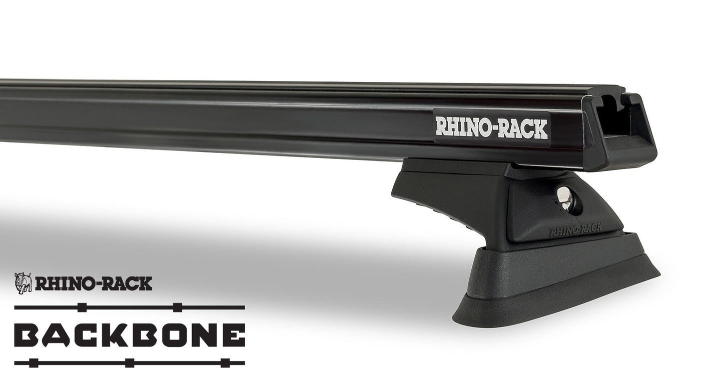 Rhino-Rack 18-24 Jeep Wrangler 4 Door SUV Heavy Duty RCL 3 Bar Backbone Roof Rack - JB0882