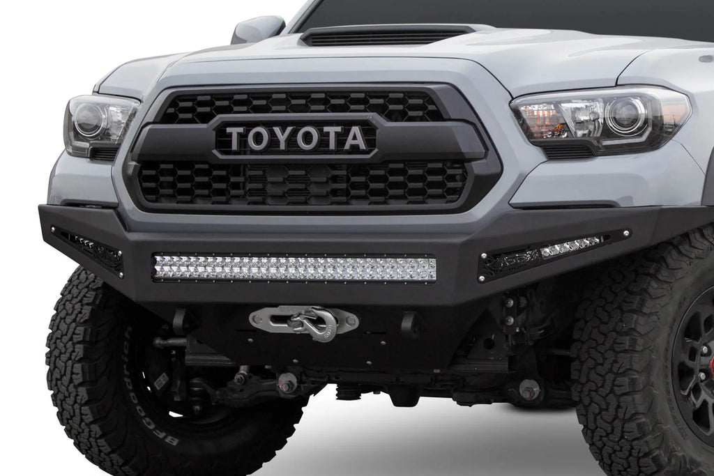 Addictive Desert Designs 2016-2023 Toyota Tacoma Honeybadger Winch Front Bumper - F687382730103