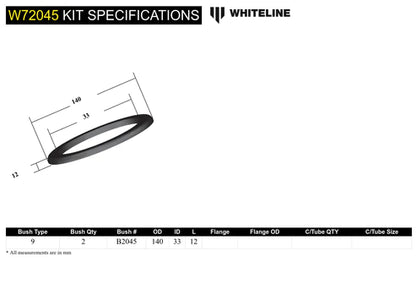 WHITELINE PLUS 4/91-5/01 BMW 3 SERIES 12MM REAR SPRING PAD LOWER BUSHING - 16MM HEIGHT INCREASE - W72045 Whiteline