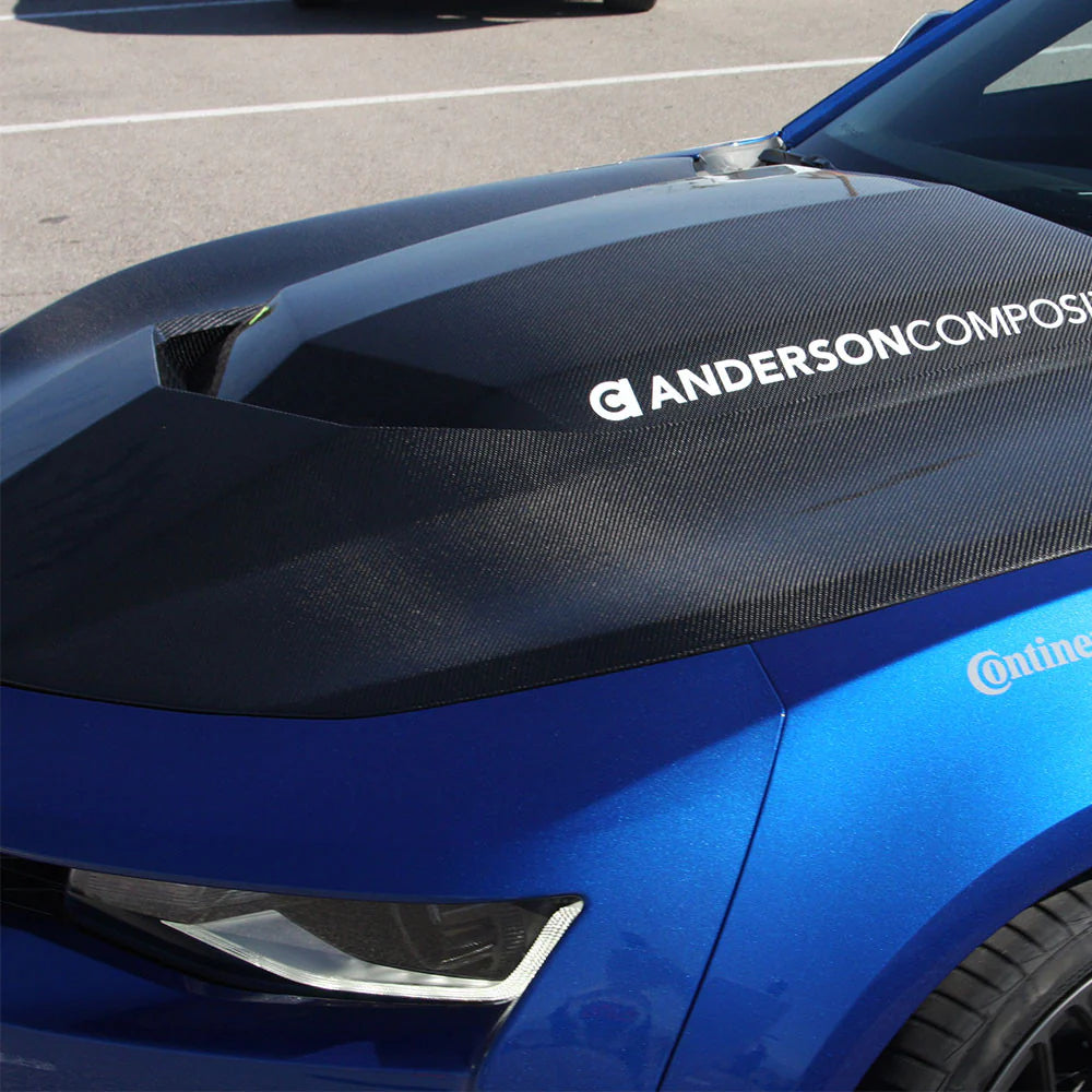 Anderson Composites 16-24 Chevrolet Camaro AZ Double Sided Carbon Fiber Hood AC-HD16CHCAM-AZ-DS Anderson Composites