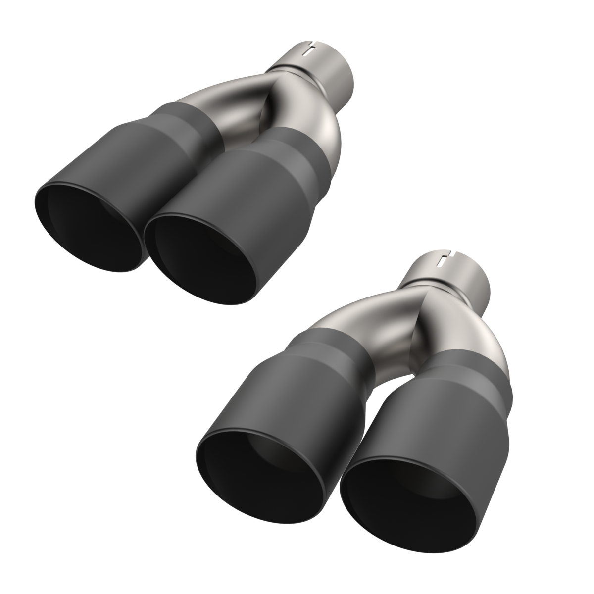 QTP 2015-2023 Dodge Challenger 5.7L Black Quad Tip Adapter - 430015TB QTP