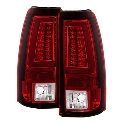 Spyder Chevy Silverado 1500/2500 03-06 Version 2 LED Tail Lights - Red Clear ALT-YD-CS03V2-LED-RC