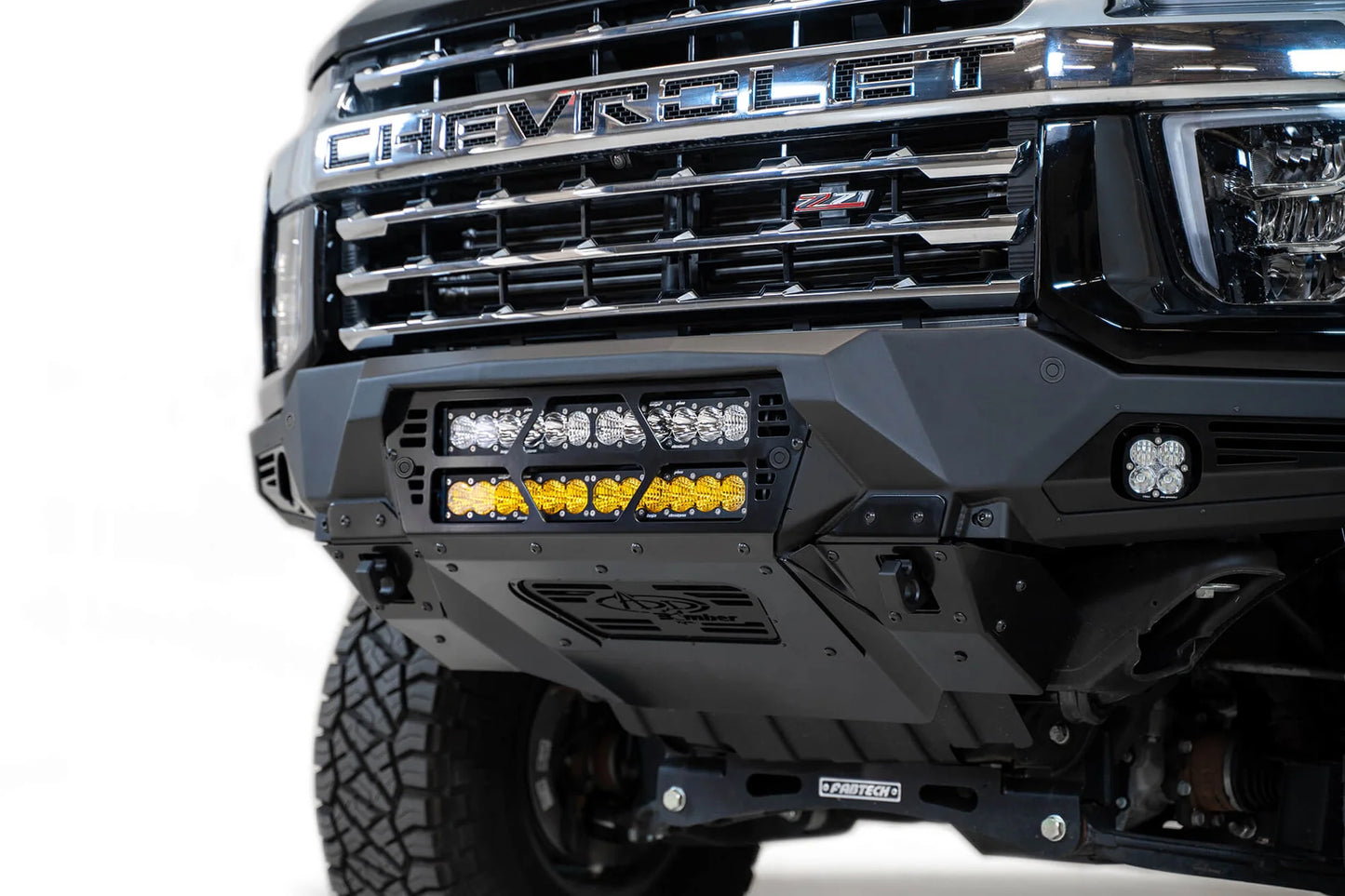 Addictive Desert Designs 2020-2022 Chevy 2500/3500 Bomber Front Bumper (20 Inch Lights) - F270012140103 Addictive Desert Designs