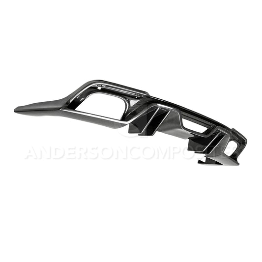 Anderson Composites 18-23 Ford Mustang Carbon Fiber Quad Tip Rear Diffuser AC-RL18FDMU-AR