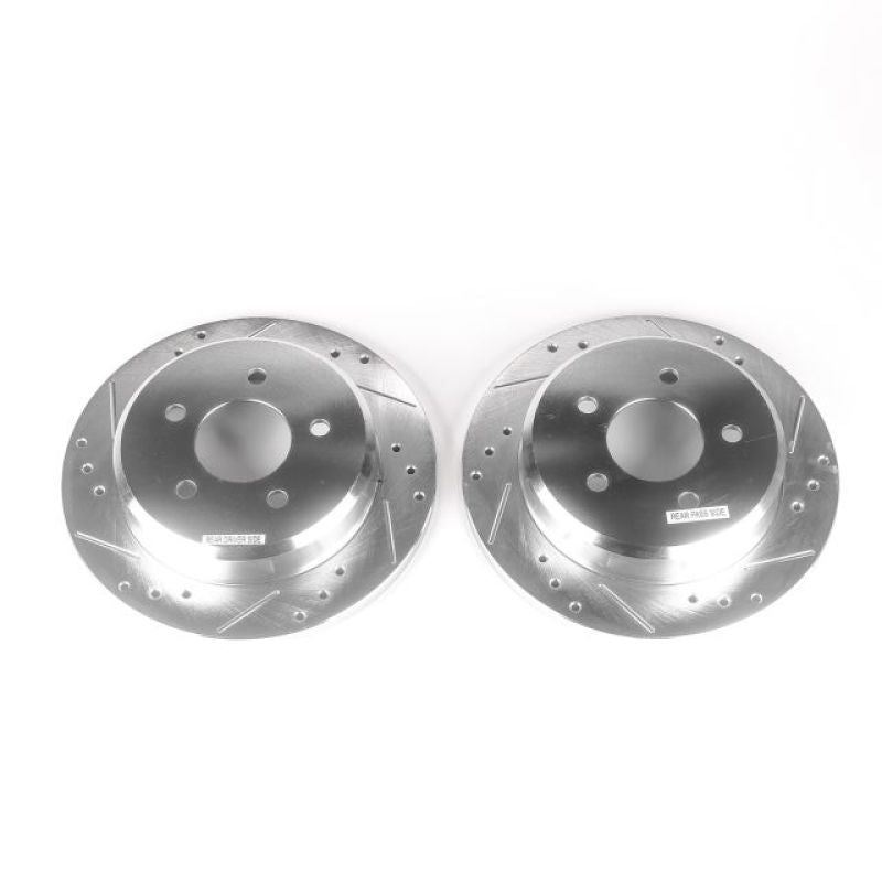 Power Stop 96-02 Ford Crown Victoria Rear Evolution Drilled & Slotted Rotors - Pair PowerStop